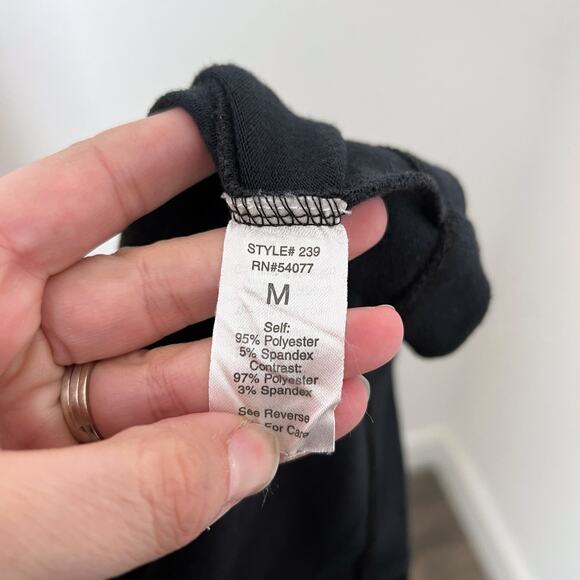 [CAbi] Black Oversized Funnel Neck Long Sleeve A-Line Tunic Dress Size Medium M - Picture 10 of 11